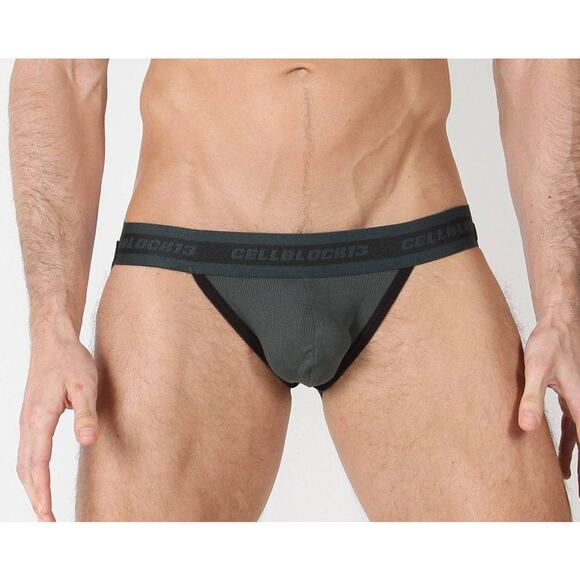 Mens Cellblock 13 Core Jockstrap  Green/Black "Rascal"  XLarge - Picture 1 of 2